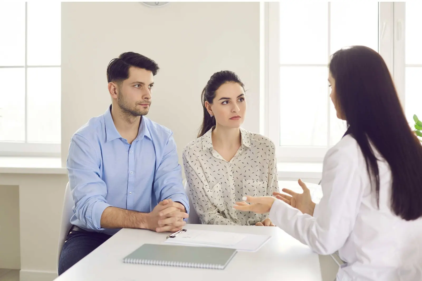 Parents meeting with a specialist
