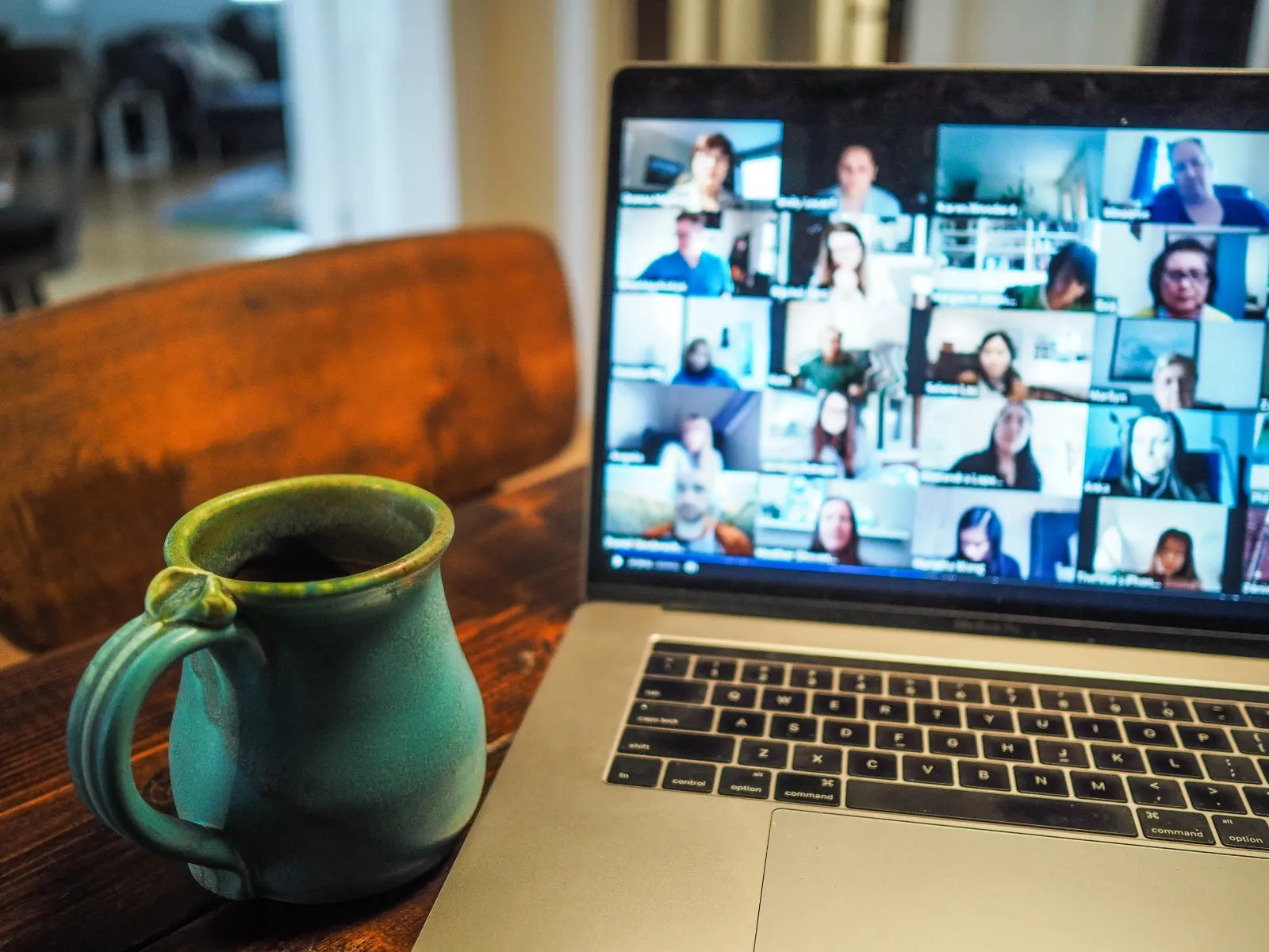 An online training session on a laptop
