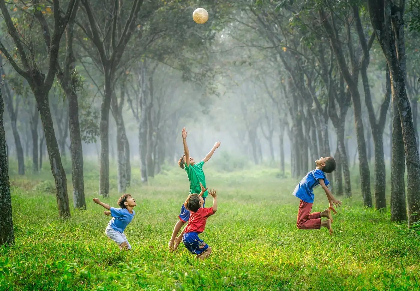 Children playing outdoors
